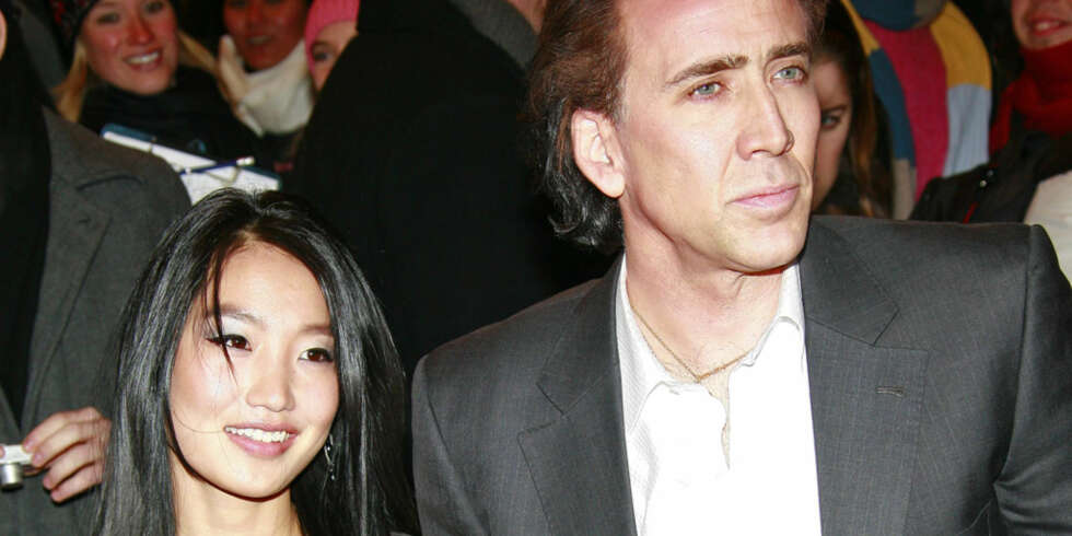Nicolas Cage og kona Alice Kim. Nicolas Cage og kona Alice Kim.