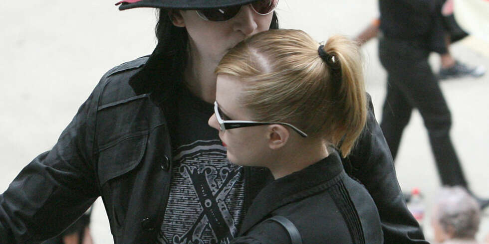 Marilyn Manson og kjæresten Evan Rachel Wood Marilyn Manson og kjæresten Evan Rachel Wood