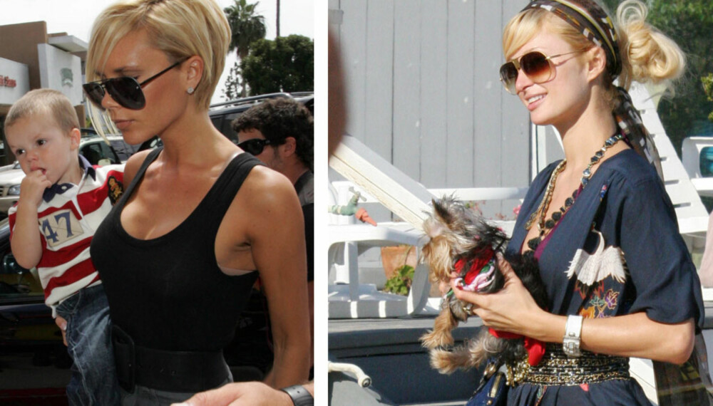 Victoria Beckham og Paris Hilton Victoria Beckham og Paris Hilton