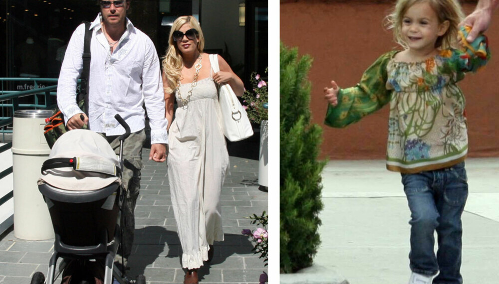 Tori Spelling, Dean McDermott, Liam Aaron McDermott og Coco. Tori Spelling, Dean McDermott, Liam Aaron McDermott og Coco.