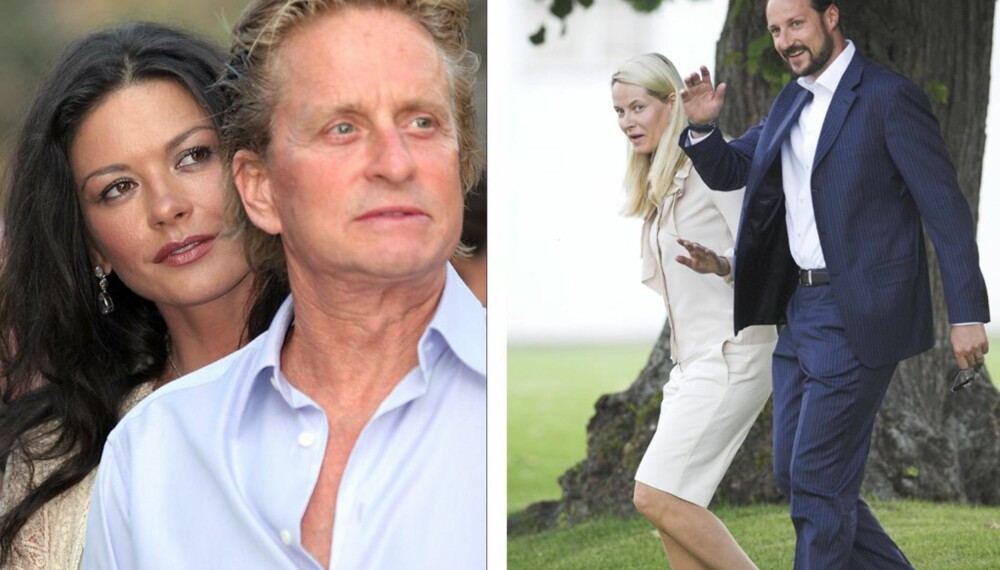 Catherine Zeta-Jones og Michael Douglas fikk middagsbesøk av Mette-Marit og Haakon, Märtha og Ari Catherine Zeta-Jones og Michael Douglas fikk middagsbesøk av Mette-Marit og Haakon, Märtha og Ari
