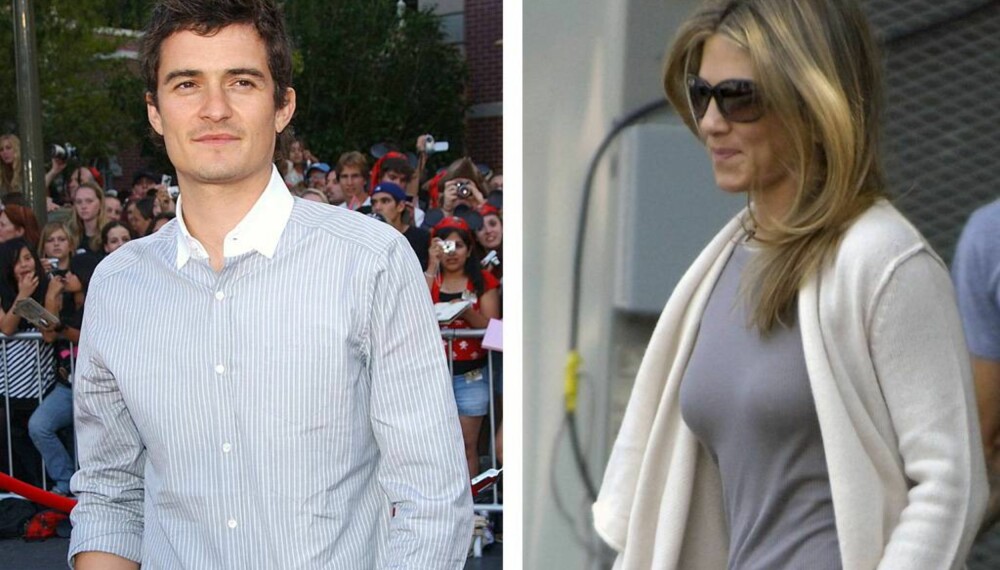 Orlando Bloom og Jennifer Aniston Orlando Bloom og Jennifer Aniston