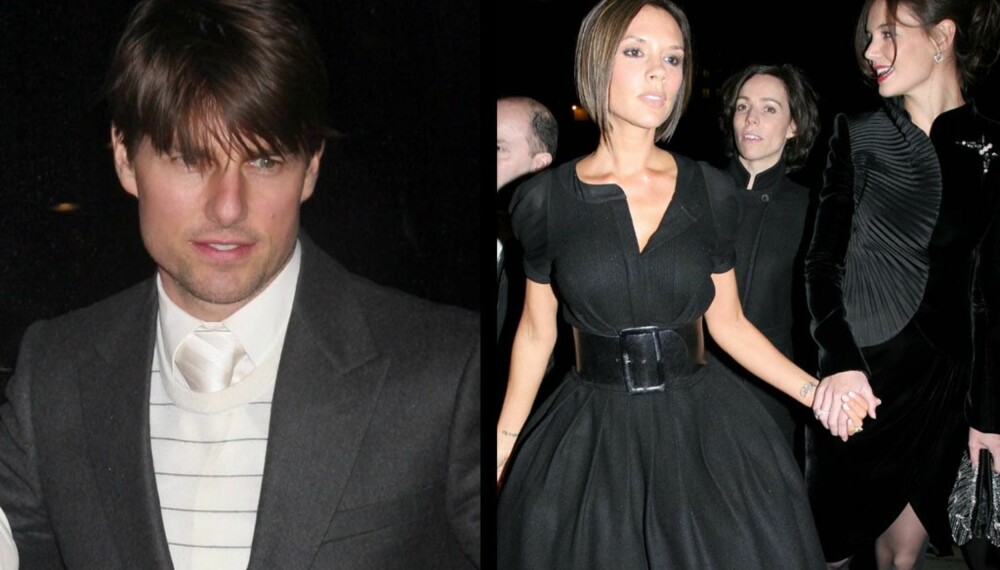 Tom Cruise, Victoria Beckham og Katie Holmes Tom Cruise, Victoria Beckham og Katie Holmes