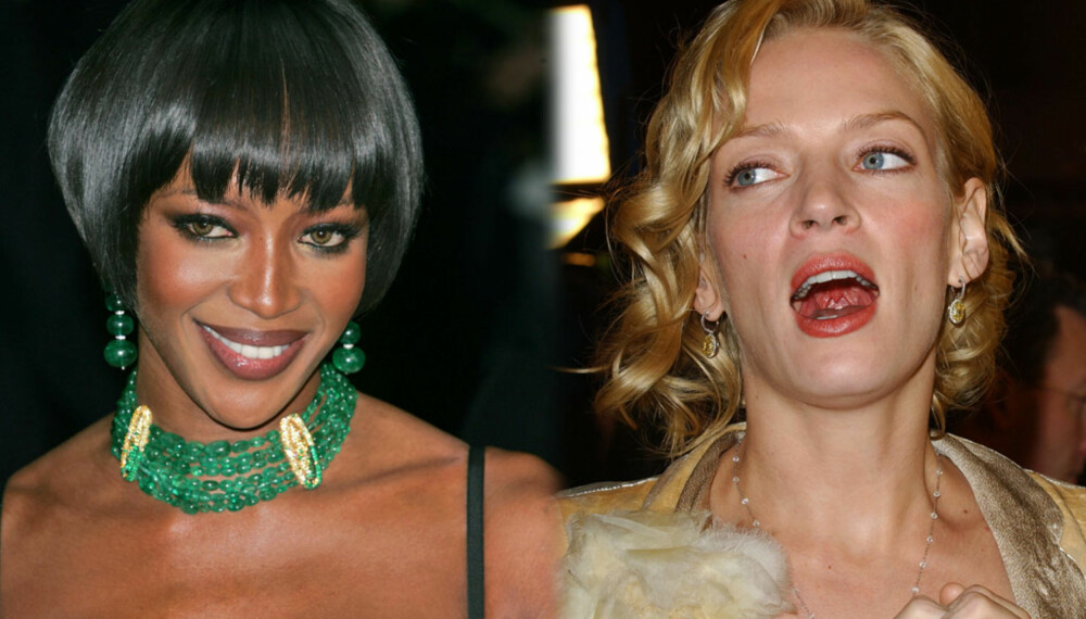 Naomi Campbell og Uma Thurman Naomi Campbell og Uma Thurman