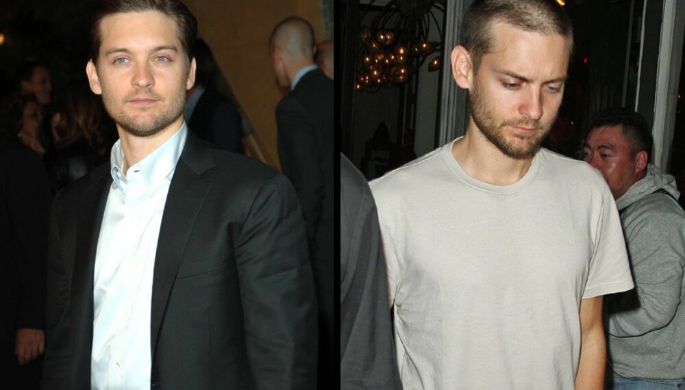 Tobey Maguire, før og nå Tobey Maguire, før og nå