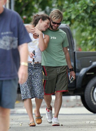 Evangeline Lilly og Dominic Monaghan Evangeline Lilly og Dominic Monaghan