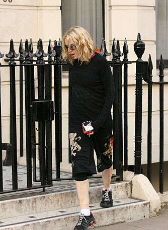 Madonna på vei hjem fra trening Madonna på vei hjem fra trening