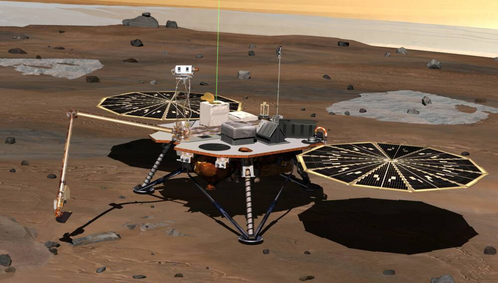 Slik ser Phoenix ut. (Foto: NASA/JPL/UA/Lockheed Martin) Slik ser Phoenix ut. (Foto: NASA/JPL/UA/Lockheed Martin)