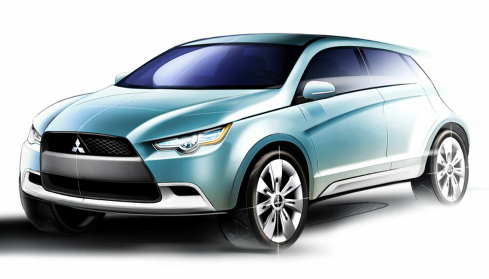 Konseptbilen viser en mer sporty linjeføring enn det vi kjenner fra dagens Mitsubishi-modeller. Konseptbilen viser en mer sporty linjeføring enn det vi kjenner fra dagens Mitsubishi-modeller.