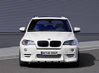 Den nye frontfangeren gir X5 et tøffere utseende. Den nye frontfangeren gir X5 et tøffere utseende.