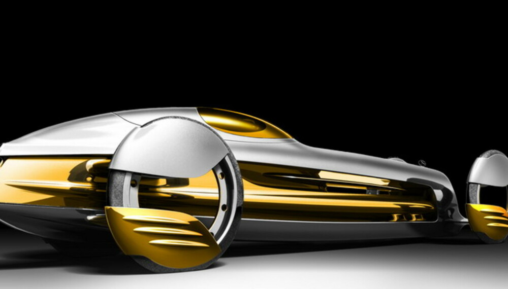 Med langstrakte linjer og smale og høye hjul, skal SilverFlow minne oss om 30-tallets racerbiler fra Mercedes-Benz. Med langstrakte linjer og smale og høye hjul, skal SilverFlow minne oss om 30-tallets racerbiler fra Mercedes-Benz.