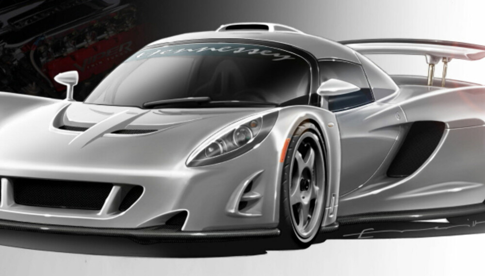 Hennessey Venom GT får, dersom den blir en realitet, en midtplassert, twinturbomatet Viper-motor på over 1000 hk. Med kun 1225 kg å dra på, blir prestasjonene ekstreme. Hennessey Venom GT får, dersom den blir en realitet, en midtplassert, twinturbomatet Viper-motor på over 1000 hk. Med kun 1225 kg å dra på, blir prestasjonene ekstreme.