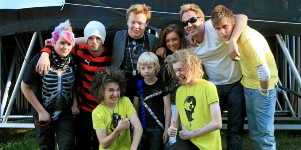 HELE GJENGEN SAMLET: Erlend, Mats, Kim Rune, Madeleine, Glenn, Bjørn-Johan, Vegard og Thomi og Dani HELE GJENGEN SAMLET: Erlend, Mats, Kim Rune, Madeleine, Glenn, Bjørn-Johan, Vegard og Thomi og Dani