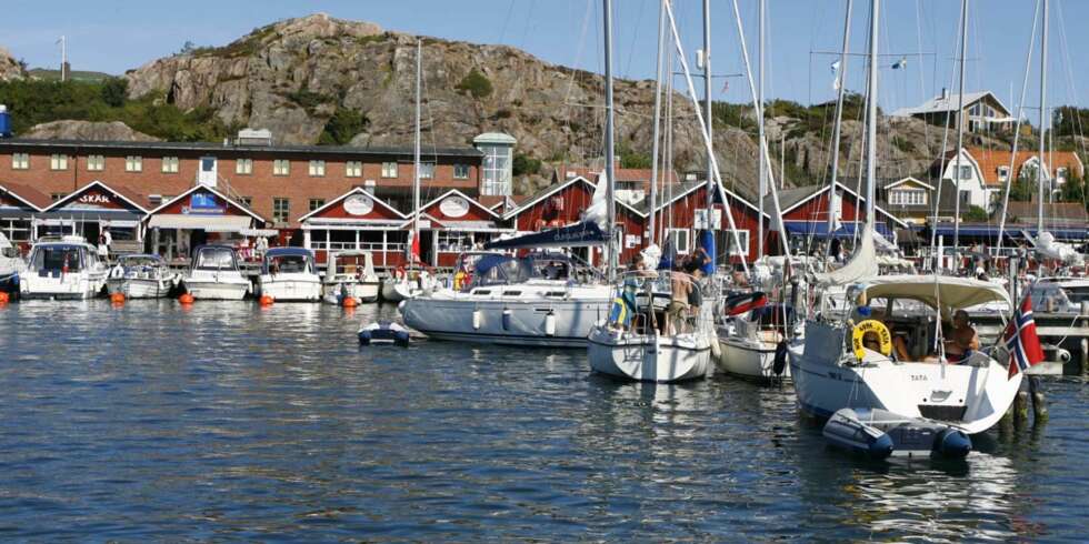 Smekkfult hus i gjestehavnen i Grebbestad. Smekkfult hus i gjestehavnen i Grebbestad.