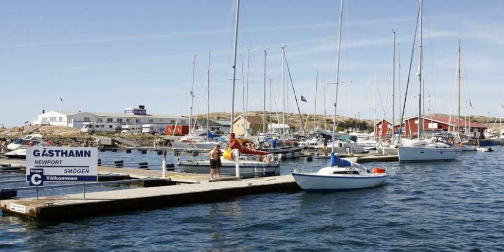 I Newport i Smögen var det masse plass - for båter på inntil 30 fot... I Newport i Smögen var det masse plass - for båter på inntil 30 fot...