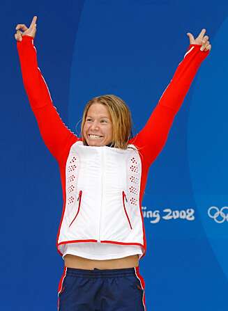 MEDALJELYKKE: Sara Nordenstam var den blideste jenta på sierspallen MEDALJELYKKE: Sara Nordenstam var den blideste jenta på sierspallen