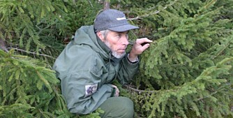 Smygjegeren blir ofte våt på knærne etter lange perioder med stillesitting. (Foto: Dag Kjelsaas) Smygjegeren blir ofte våt på knærne etter lange perioder med stillesitting. (Foto: Dag Kjelsaas)