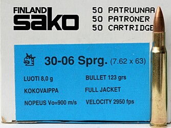 Sako Range er Sakos patronserie til trening eller småviltjakt.
Sako Range er ladd med 8 g spiss helmantel i 308 og 30-06. (Foto: Jørund Lien) Sako Range er Sakos patronserie til trening eller småviltjakt.
Sako Range er ladd med 8 g spiss helmantel i 308 og 30-06. (Foto: Jørund Lien)