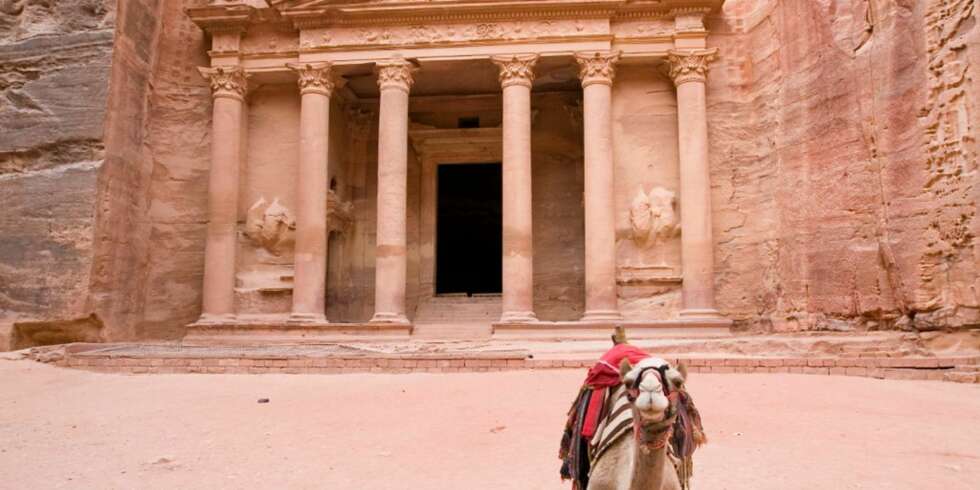 Klippebyen Petra i Jordan. Klippebyen Petra i Jordan.