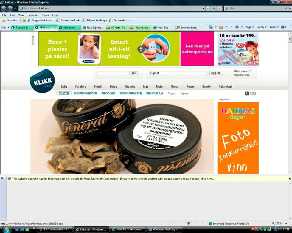 Gruppering av faner er en ny funksjon i Internet Explorer 8. Faner fra samme nettsider vil stå ved siden av hverandre og få samme fargekode. Gruppering av faner er en ny funksjon i Internet Explorer 8. Faner fra samme nettsider vil stå ved siden av hverandre og få samme fargekode.