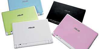 FARGERIK: Som alle populære dingser for tiden, er Asus Eee PC tilgjengelige i andre fargenyanser enn svart og grått. FARGERIK: Som alle populære dingser for tiden, er Asus Eee PC tilgjengelige i andre fargenyanser enn svart og grått.