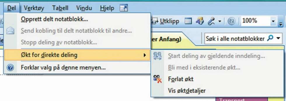 DEL: Med delt notatblokk kan også andre delta for å legge til eller endre på notatblokken. DEL: Med delt notatblokk kan også andre delta for å legge til eller endre på notatblokken.