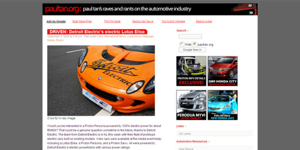 Den Malaysiske motorjournalisten Paul Tan har fått prøvekjøre bilen. Den Malaysiske motorjournalisten Paul Tan har fått prøvekjøre bilen.