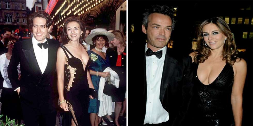 COMEBACK-HYLLER: Liz Hurley stilte i veldedighetsmiddag med en dristig aftenkjole (t.h.), svært lik hennes berømte premierekjole fra 1994. COMEBACK-HYLLER: Liz Hurley stilte i veldedighetsmiddag med en dristig aftenkjole (t.h.), svært lik hennes berømte premierekjole fra 1994.