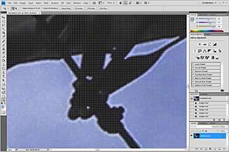 Zoomer du langt nok inn på et bilde i Photoshop CS4 vil du få fram et rutenett som gjør det enkelt å skille pikselene fra hverandre. Zoomer du langt nok inn på et bilde i Photoshop CS4 vil du få fram et rutenett som gjør det enkelt å skille pikselene fra hverandre.