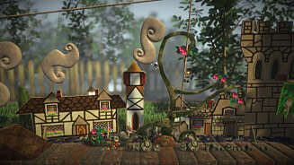 I Little Big Planet skal du hjelpe små tøydukker gjennom brett bestående av papp og tøy. Man kan også enkelt lage egne brett og dele dem med andre spillere. I Little Big Planet skal du hjelpe små tøydukker gjennom brett bestående av papp og tøy. Man kan også enkelt lage egne brett og dele dem med andre spillere.