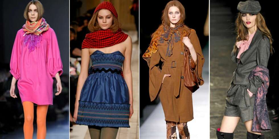 TRENDSKAPENDE: Motehusene Pucci, Luella, Jean Paul Gaultier og Vivienne Westwood bruker alle skjerf i sine kolleksjoner for sesongen. TRENDSKAPENDE: Motehusene Pucci, Luella, Jean Paul Gaultier og Vivienne Westwood bruker alle skjerf i sine kolleksjoner for sesongen.