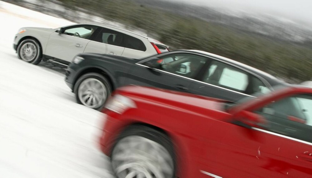 PIGG AV: Audi Q5, Mercedes GLK og Volvo XC60 ble vintertestet av motorredaksjonen på Geilo i helgen ¿ og alle sto på Conti piggfritt. ¿ Det gikk jo greit så lenge det ikke var glatt, kommenterer testsjefen. PIGG AV: Audi Q5, Mercedes GLK og Volvo XC60 ble vintertestet av motorredaksjonen på Geilo i helgen ¿ og alle sto på Conti piggfritt. ¿ Det gikk jo greit så lenge det ikke var glatt, kommenterer testsjefen.