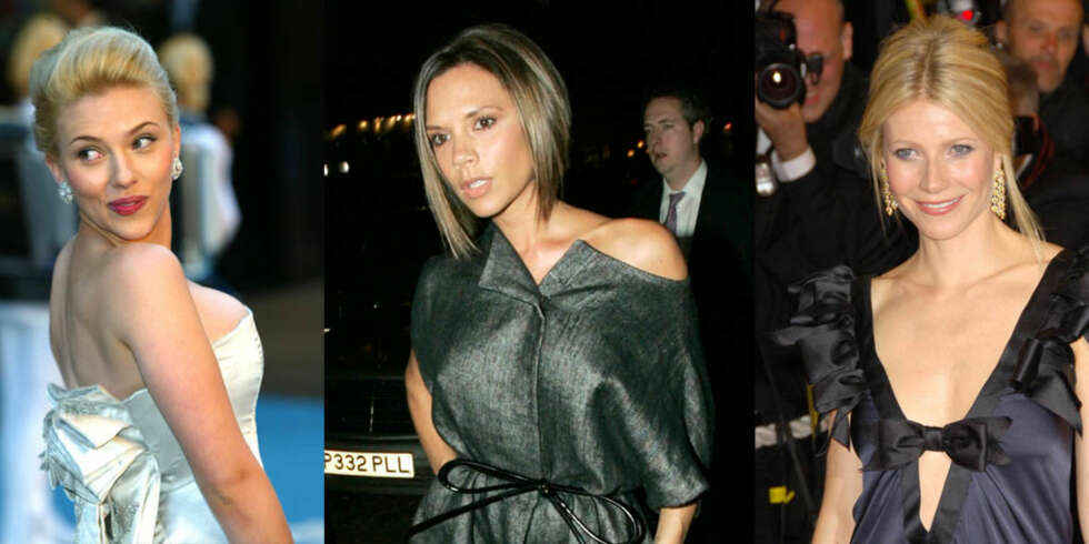 Scarlett Johanson, Victoria Beckham og Gwyneth Paltrow har helt ulike stiler, men alle digger sløyfer. Scarlett Johanson, Victoria Beckham og Gwyneth Paltrow har helt ulike stiler, men alle digger sløyfer.