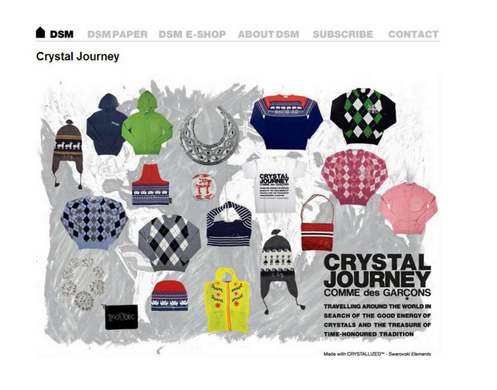 PÅ NETT: En printscreen av Dover Street Market sin nettside viser Commes des garcons sin julekolleksjon, blant annet med strikkeplaggene til Arne & Carlos. PÅ NETT: En printscreen av Dover Street Market sin nettside viser Commes des garcons sin julekolleksjon, blant annet med strikkeplaggene til Arne & Carlos.