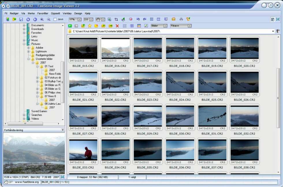 Programmer for sortering av bilder kan også brukes til enkel redigering. Programmer for sortering av bilder kan også brukes til enkel redigering.