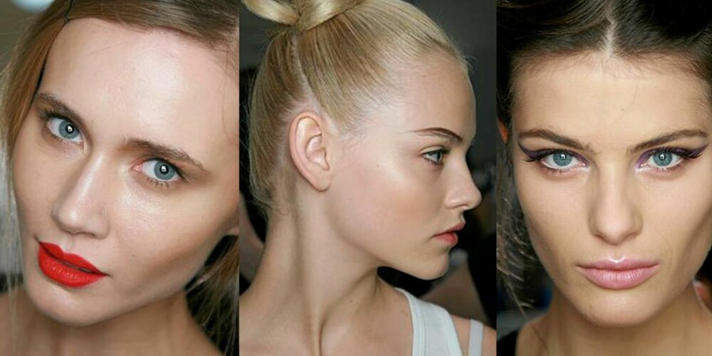GJØR SOM MAKEUPARTISTENE: Legg skimmer på henholdsvis neserygg, kinnbein og i amorbuen på overleppa. GJØR SOM MAKEUPARTISTENE: Legg skimmer på henholdsvis neserygg, kinnbein og i amorbuen på overleppa.