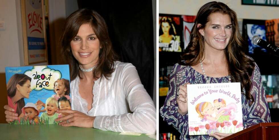 MODELLENE: Cindy Crawford og Brooke Shields har begge skrevet bøker om småbarn. MODELLENE: Cindy Crawford og Brooke Shields har begge skrevet bøker om småbarn.