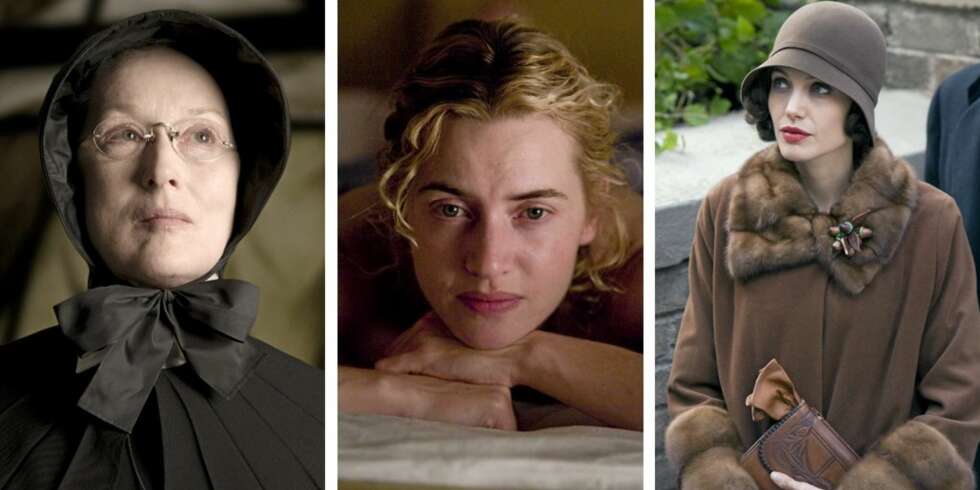 NOMINERTE: Meryl Streep, Kate Winslet og Angelina Jolie er sammen med Anne Hathaway og Melissa Leo nominert til Beste kvinnelige skuespiller. NOMINERTE: Meryl Streep, Kate Winslet og Angelina Jolie er sammen med Anne Hathaway og Melissa Leo nominert til Beste kvinnelige skuespiller.