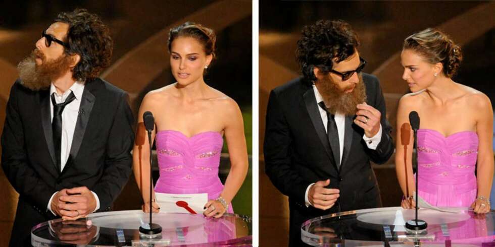 STILLER-FLEIP: Bens Stiller og Natalie Portman drev gjøn med Joaquin Phoenix. STILLER-FLEIP: Bens Stiller og Natalie Portman drev gjøn med Joaquin Phoenix.