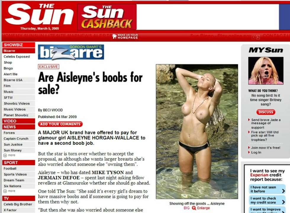 Så mye hadde jeg... Aisleyne ønsker større bryster, men ikke til enhver pris. Så mye hadde jeg... Aisleyne ønsker større bryster, men ikke til enhver pris.