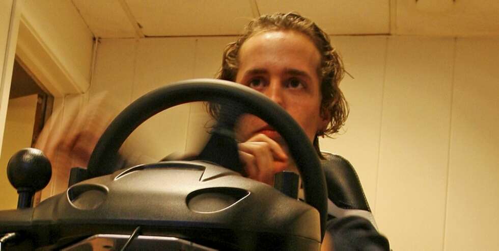 Pål André i full konsentrasjon. Pål André i full konsentrasjon.