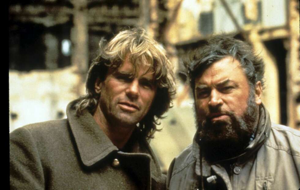 TV-FILM: MacGyver-filmen Dommedagstrusselen fra 1993 var noe av det siste vi så av den snedige agenten. Her sammen med Nicholas Farrell. TV-FILM: MacGyver-filmen Dommedagstrusselen fra 1993 var noe av det siste vi så av den snedige agenten. Her sammen med Nicholas Farrell.