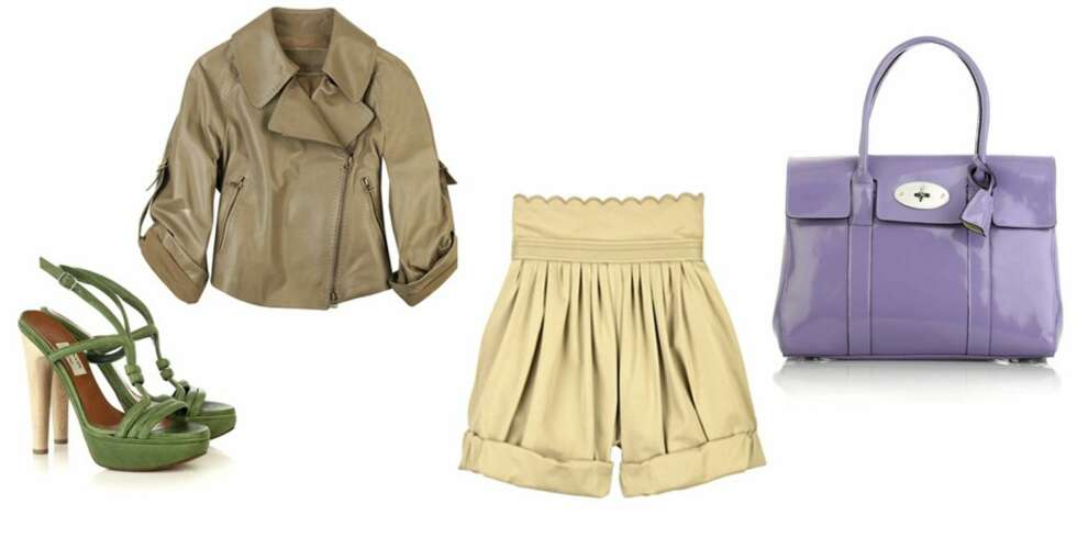 JA TIL SKINN? Det er trendy med skinn i vår. Skinnsko fra Lanvin, skinnjakke fra Donna Karan, skinnshorts fra Chloé og skinnveske fra Mulberry. JA TIL SKINN? Det er trendy med skinn i vår. Skinnsko fra Lanvin, skinnjakke fra Donna Karan, skinnshorts fra Chloé og skinnveske fra Mulberry.