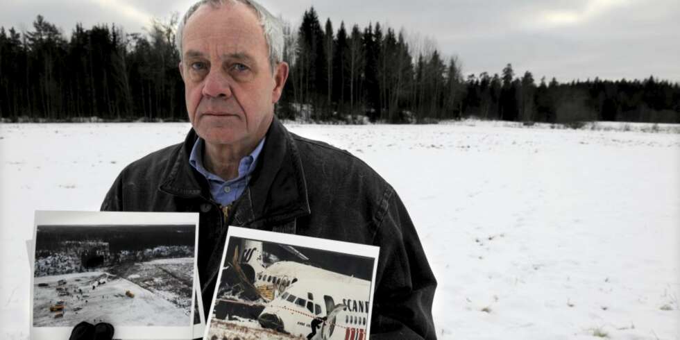 GOTTRØRA ULYKKEN: Per Holmberg på ulykkesstedet hvor flyet han satt i krasjet - 15 år etter. GOTTRØRA ULYKKEN: Per Holmberg på ulykkesstedet hvor flyet han satt i krasjet - 15 år etter.