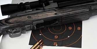 Test av Ruger Mini 14: Presisjonen er under middels, og dette er en middels samling...(Foto: Eirik Moen) Test av Ruger Mini 14: Presisjonen er under middels, og dette er en middels samling...(Foto: Eirik Moen)