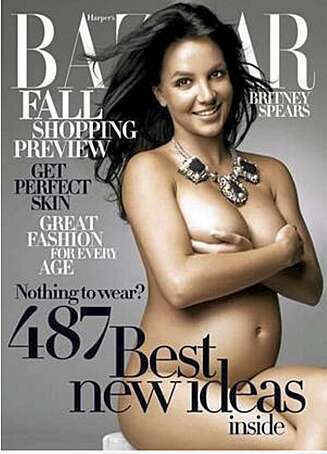 TEKKELIG: En seks måneder gravid Britney Spears poserte naken for magasinet Harper's Bazaars augustnummer 2006. TEKKELIG: En seks måneder gravid Britney Spears poserte naken for magasinet Harper's Bazaars augustnummer 2006.