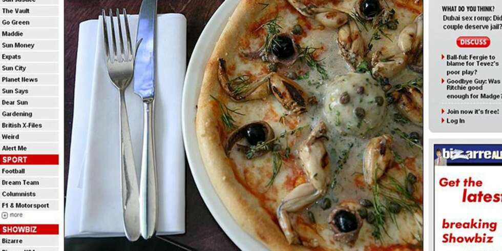 NAMMENAM: Kan froskepizza noensinne havne på hurtigmatens ti-på-hopp, mon tro? NAMMENAM: Kan froskepizza noensinne havne på hurtigmatens ti-på-hopp, mon tro?