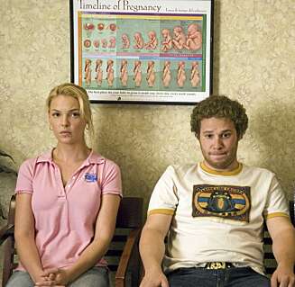 Seth Rogen har spilt i alle tre filmene Apatow har regissert. Her med Katherine Heigl i Knocked up. Seth Rogen har spilt i alle tre filmene Apatow har regissert. Her med Katherine Heigl i Knocked up.