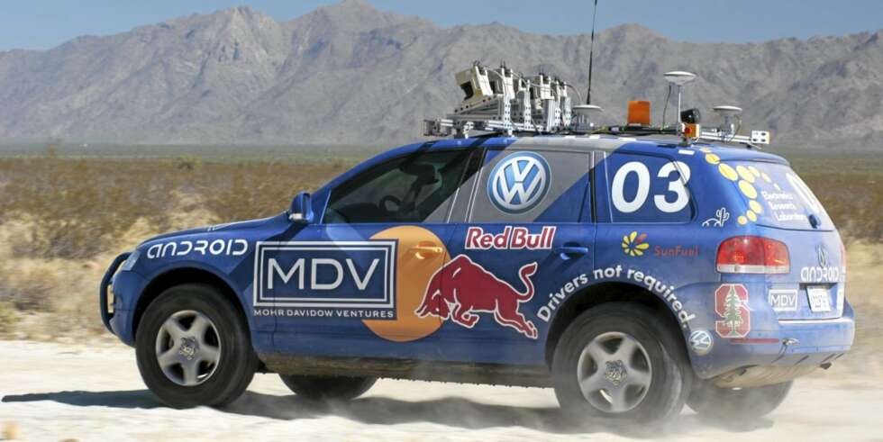 En førerløs Touareg vant Darpa Grand Prix i 2005. En førerløs Touareg vant Darpa Grand Prix i 2005.