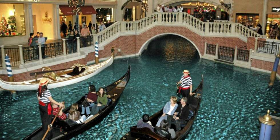 Gondoler i andre etasje på The Venetian Gondoler i andre etasje på The Venetian